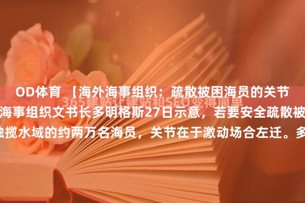 OD体育 【海外海事组织：疏散被困海员的关节是激动场合左迁】海外海事组织文书长多明格斯27日示意，若要安全疏散被困在霍尔木兹海峡及独揽水域的约两万名海员，关节在于激动场合左迁。多明格斯在记者会上示意，海外社会应该将重心放在搪塞突破、结束地区和平，<a href=