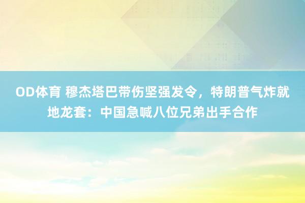 OD体育 穆杰塔巴带伤坚强发令，特朗普气炸就地龙套：中国急喊八位兄弟出手合作