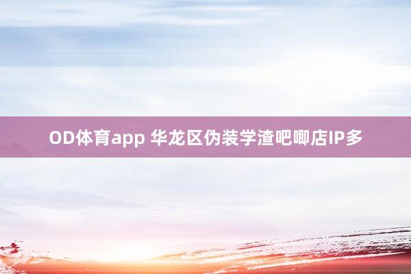 OD体育app 华龙区伪装学渣吧唧店IP多