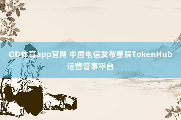 OD体育app官网 中国电信发布星辰TokenHub运营管事平台