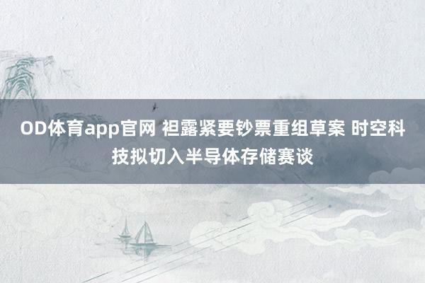 OD体育app官网 袒露紧要钞票重组草案 时空科技拟切入半导体存储赛谈