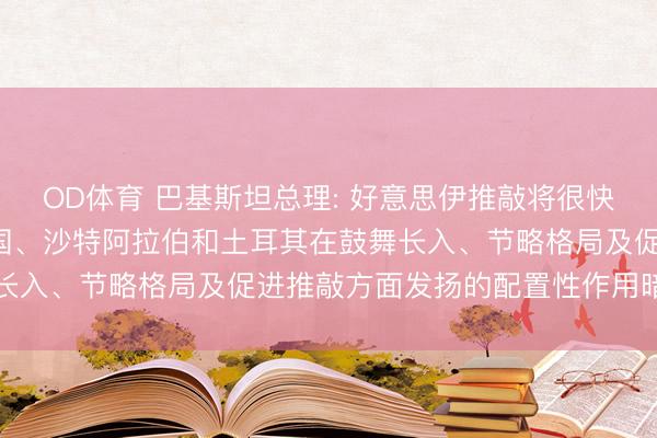 OD体育 巴基斯坦总理: 好意思伊推敲将很快周折为握久和平， 对中国、沙特阿拉伯和土耳其在鼓舞长入、节略格局及促进推敲方面发扬的配置性作用暗意赞赏