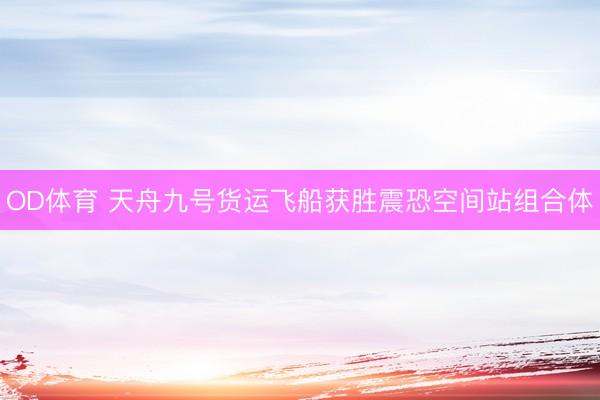 OD体育 天舟九号货运飞船获胜震恐空间站组合体